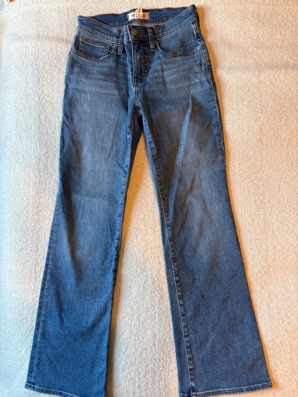 Madewell Kick Out Full Length Blue Jeans, size 25P